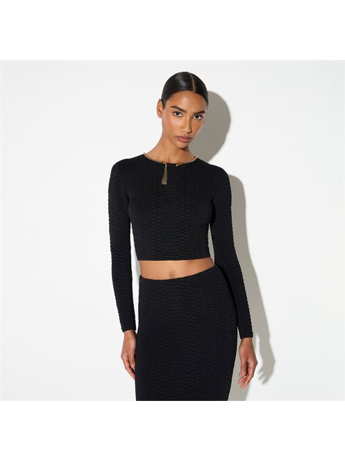 Top in maglia a trama snake